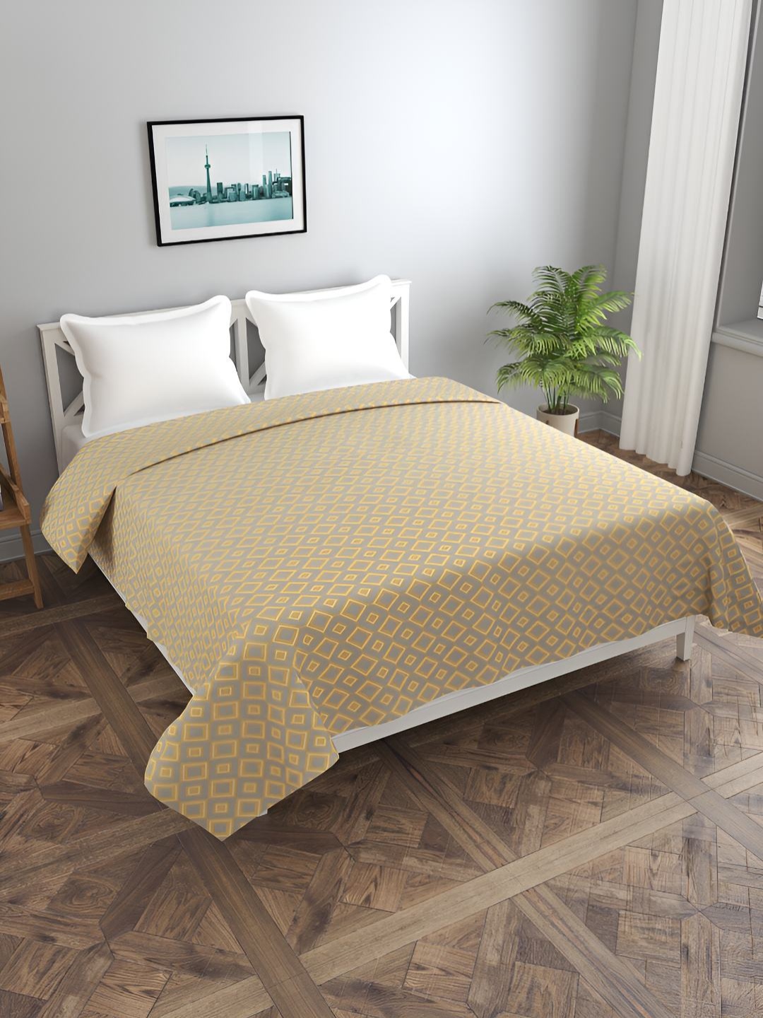 

BREVARD Beige Printed Double Queen Duvet Cover