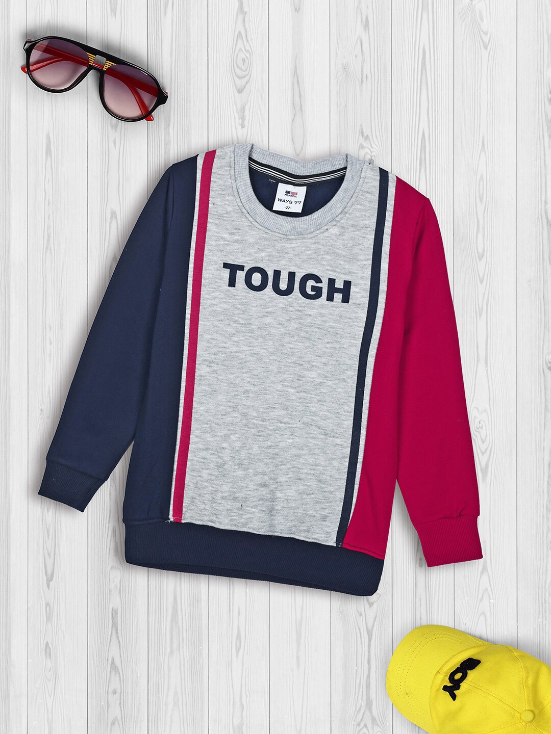 

V-Mart Boys Typography Printed Sweatshirt, Blue