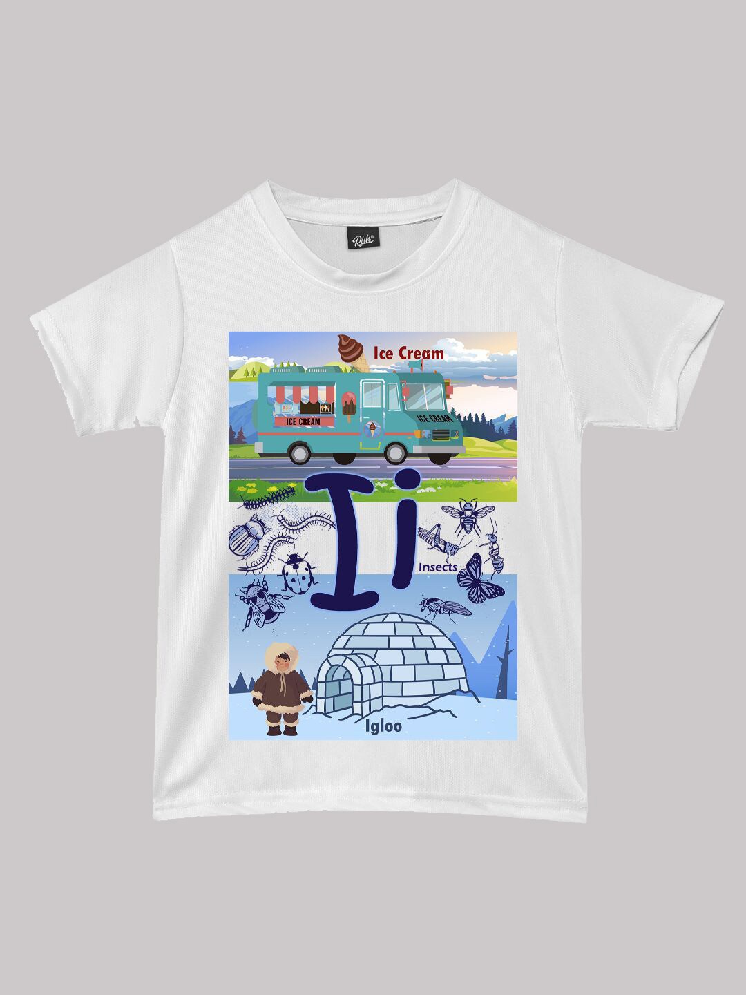 

RISH Kids Phonics Words Printed Cotton T-shirt, White
