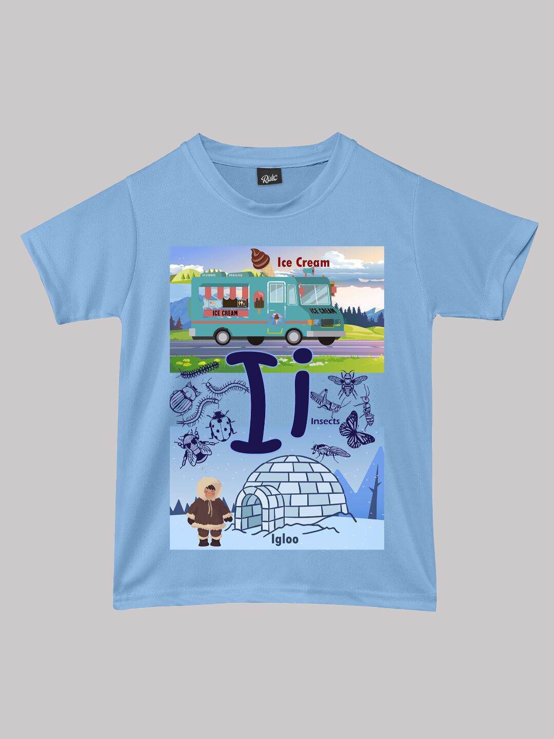 

RISH Boys Graphic Printed Round Neck T-shirt, Blue