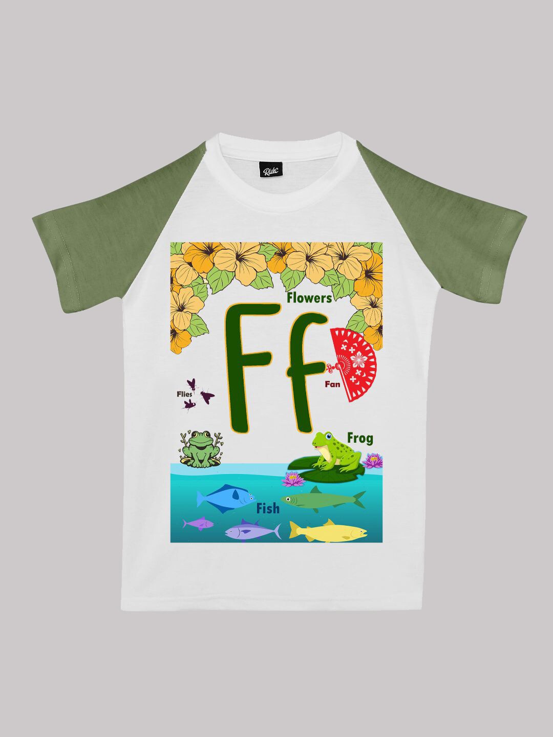 

RISH Boys Typography Printed Raglan Sleeve Cotton Casual T-shirt, White