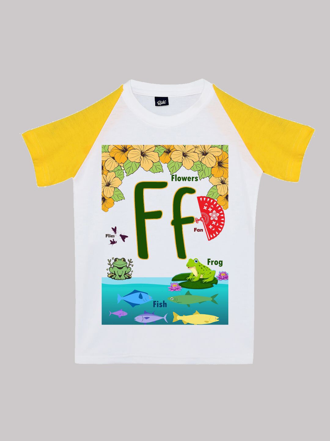 

RISH Boys Typography Printed Cotton T-shirt, White