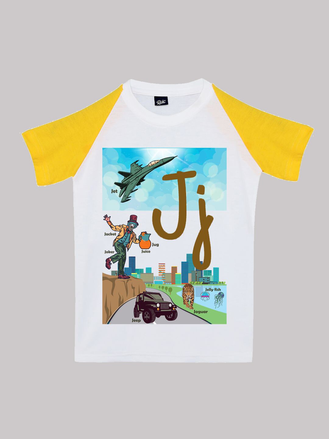 

RISH Kids Phonics Words Printed Cotton T-shirt, White