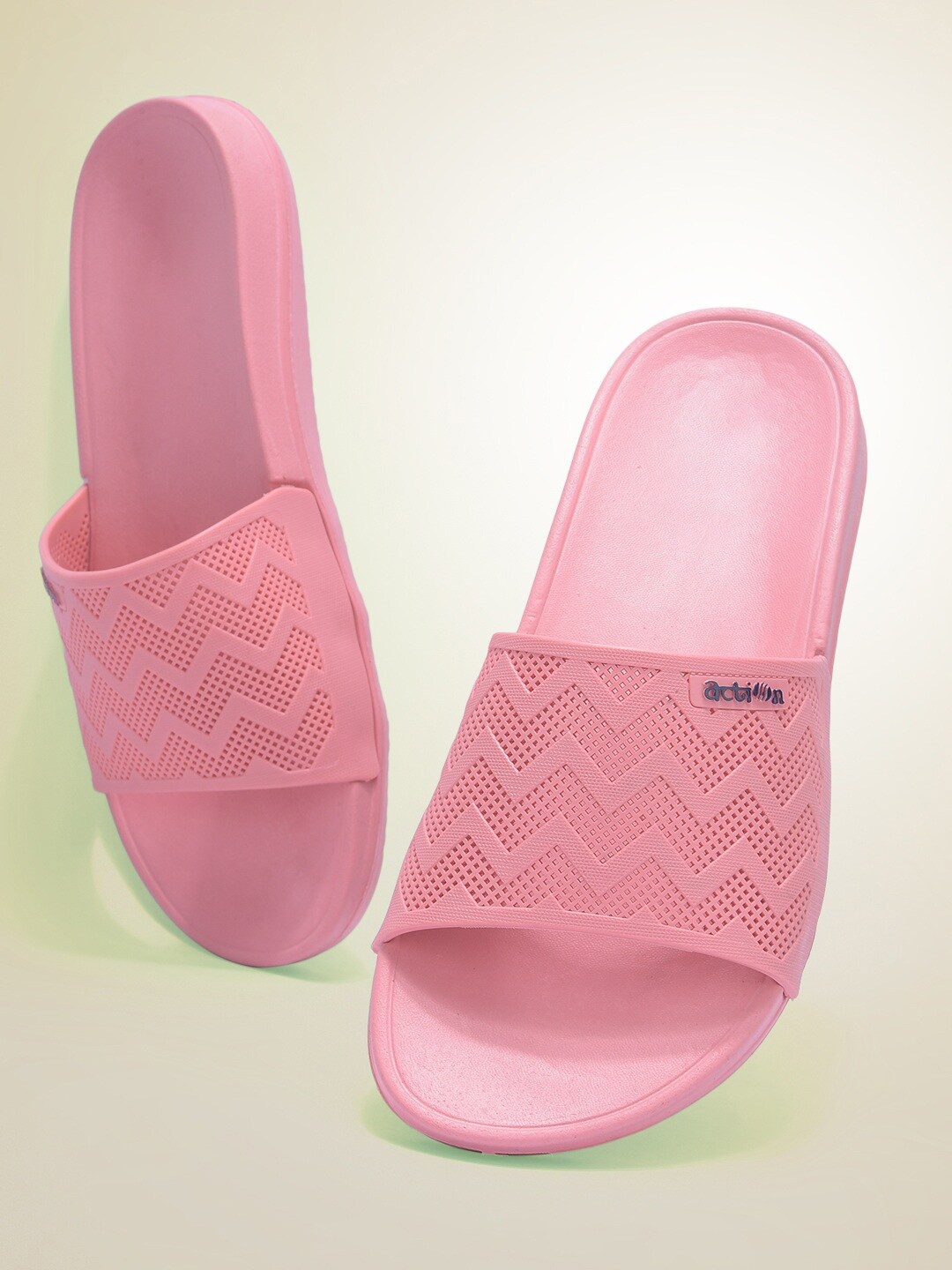 

Action Plus Women Self Design Sliders, Pink