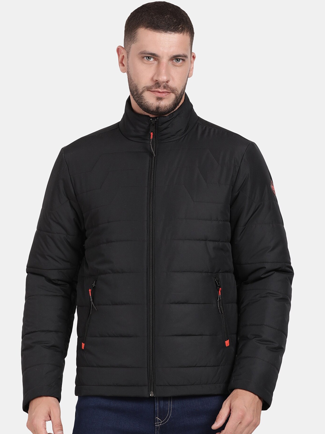 

t-base Mock Collar Insulator Puffer Jacket, Black