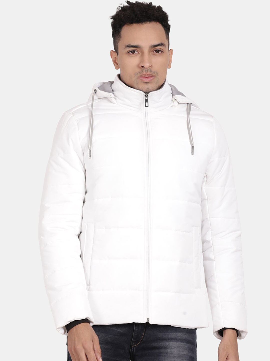 

t-base Hooded Insulated Bomber Jacket, White