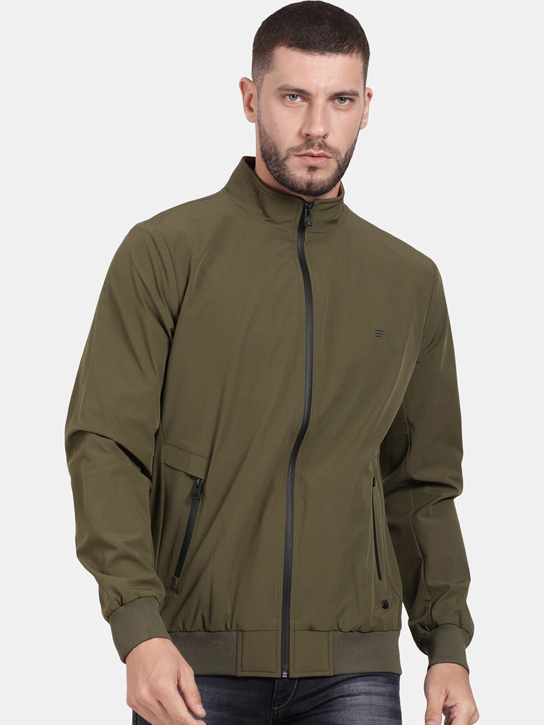

t-base Men Lightweight Open Front Jacket, Olive