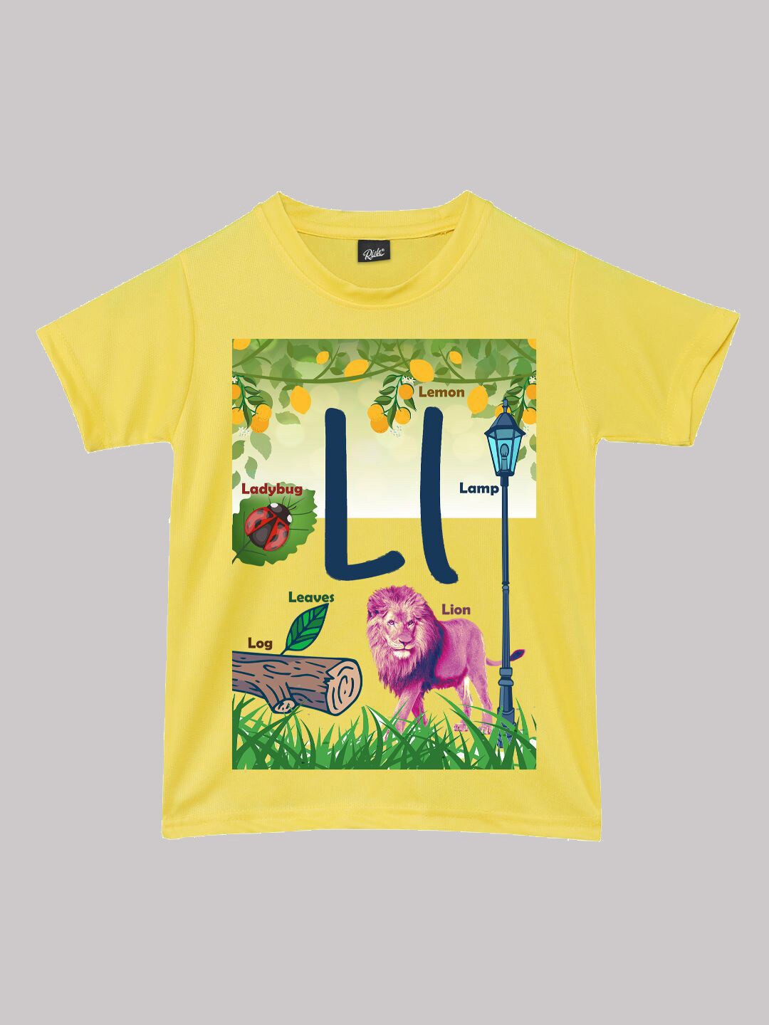

RISH Boys Typography Printed Round Neck Regular T-shirt, Yellow