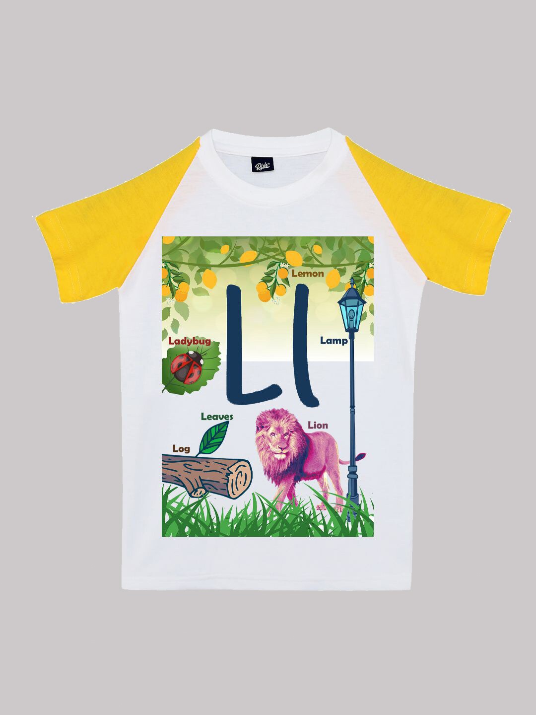 

RISH Boys Typography Printed Raglan Sleeves Cotton T-shirt, Mustard