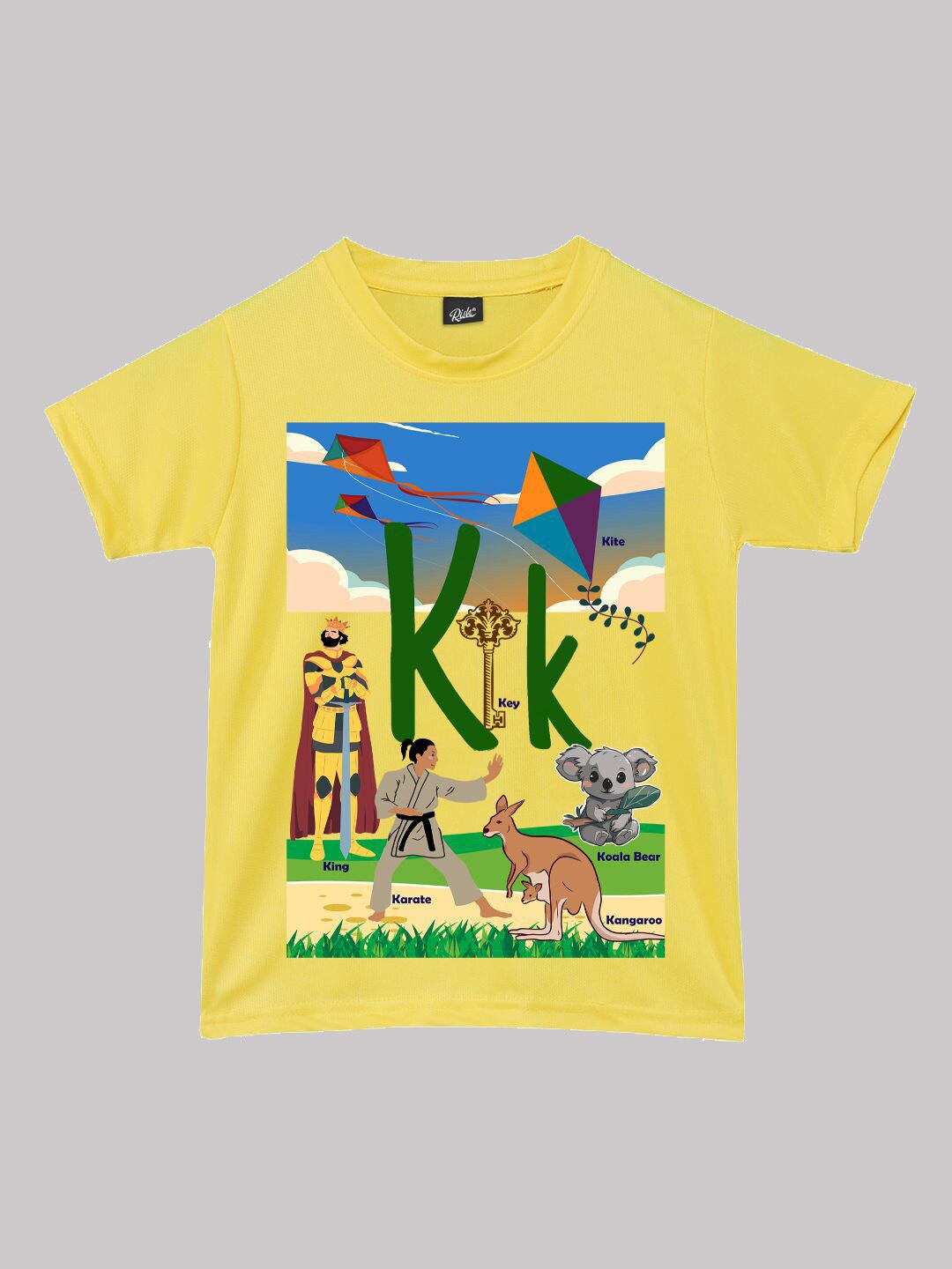 

RISH Boys Graphic Printed Round Neck T-shirt, Yellow