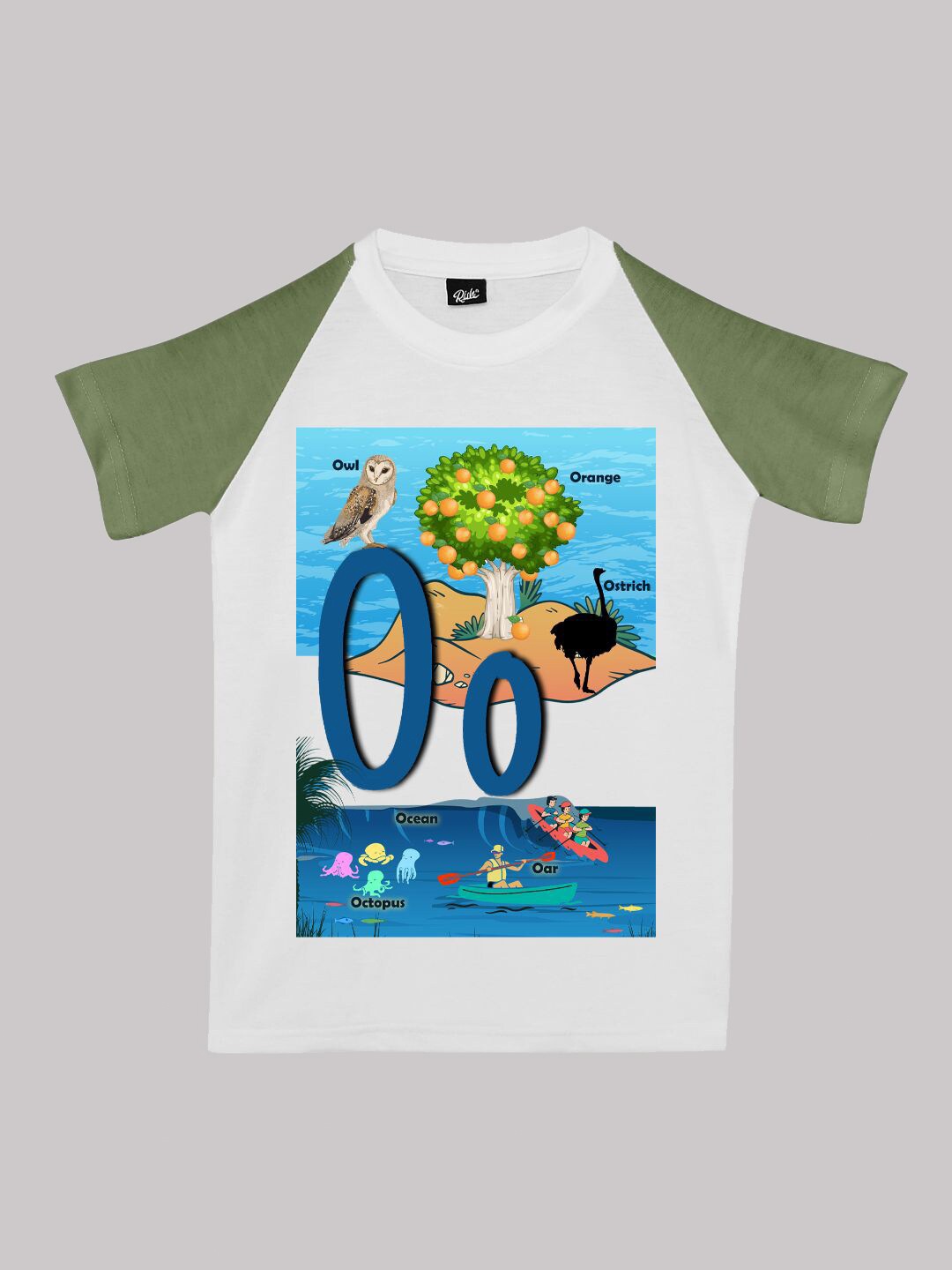 

RISH Boys Graphic Printed Raglan Sleeves Cotton T-shirt, White