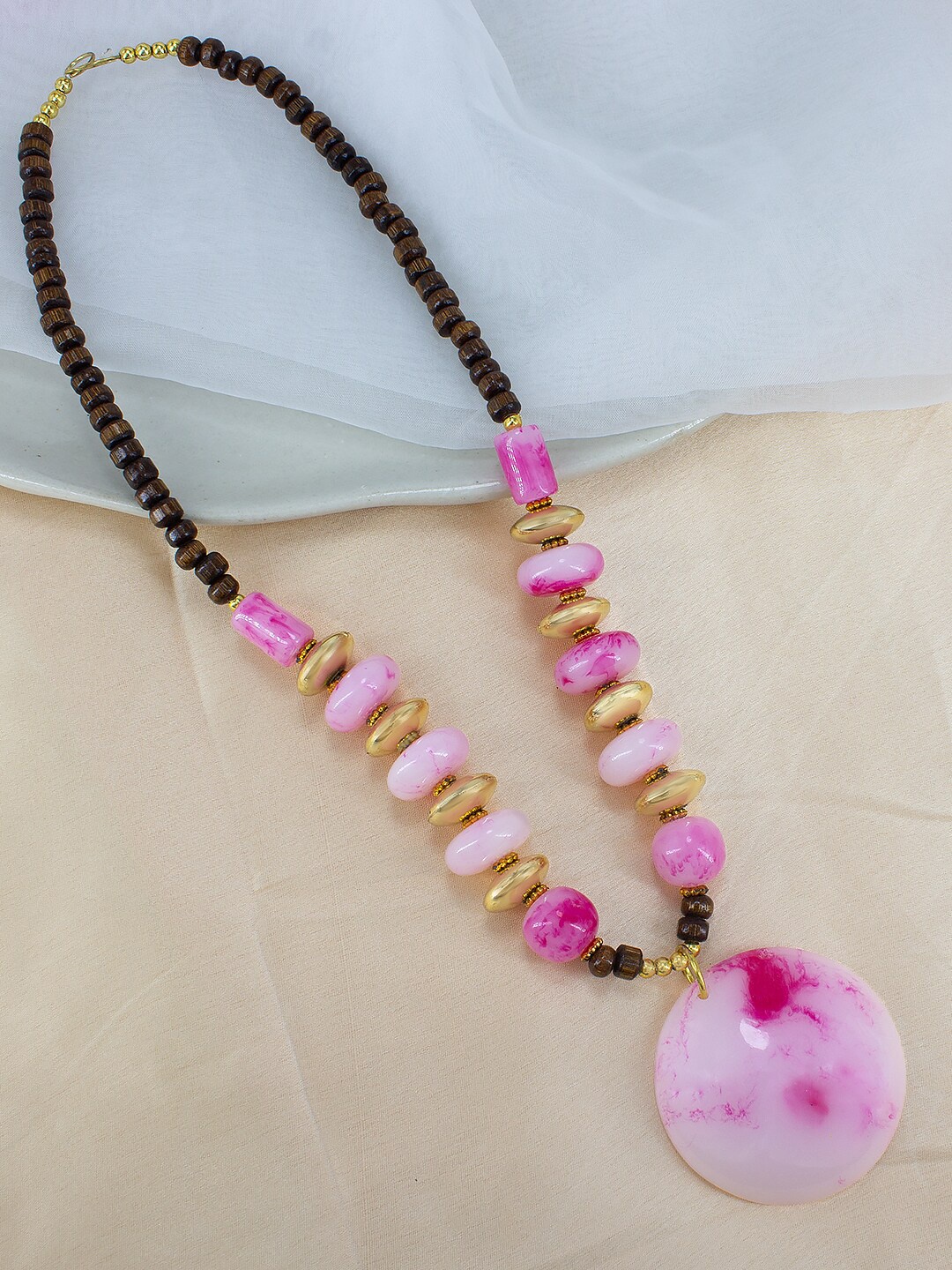 

PRIVIU Beaded Copper Necklace, Gold