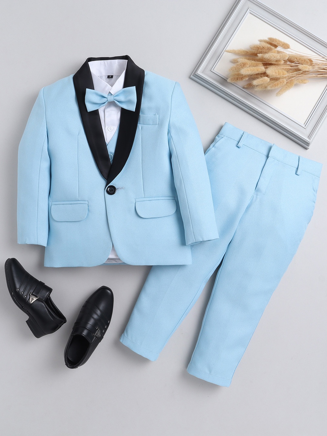 

BAESD Boys Single-Breasted Five Piece Suit, Blue