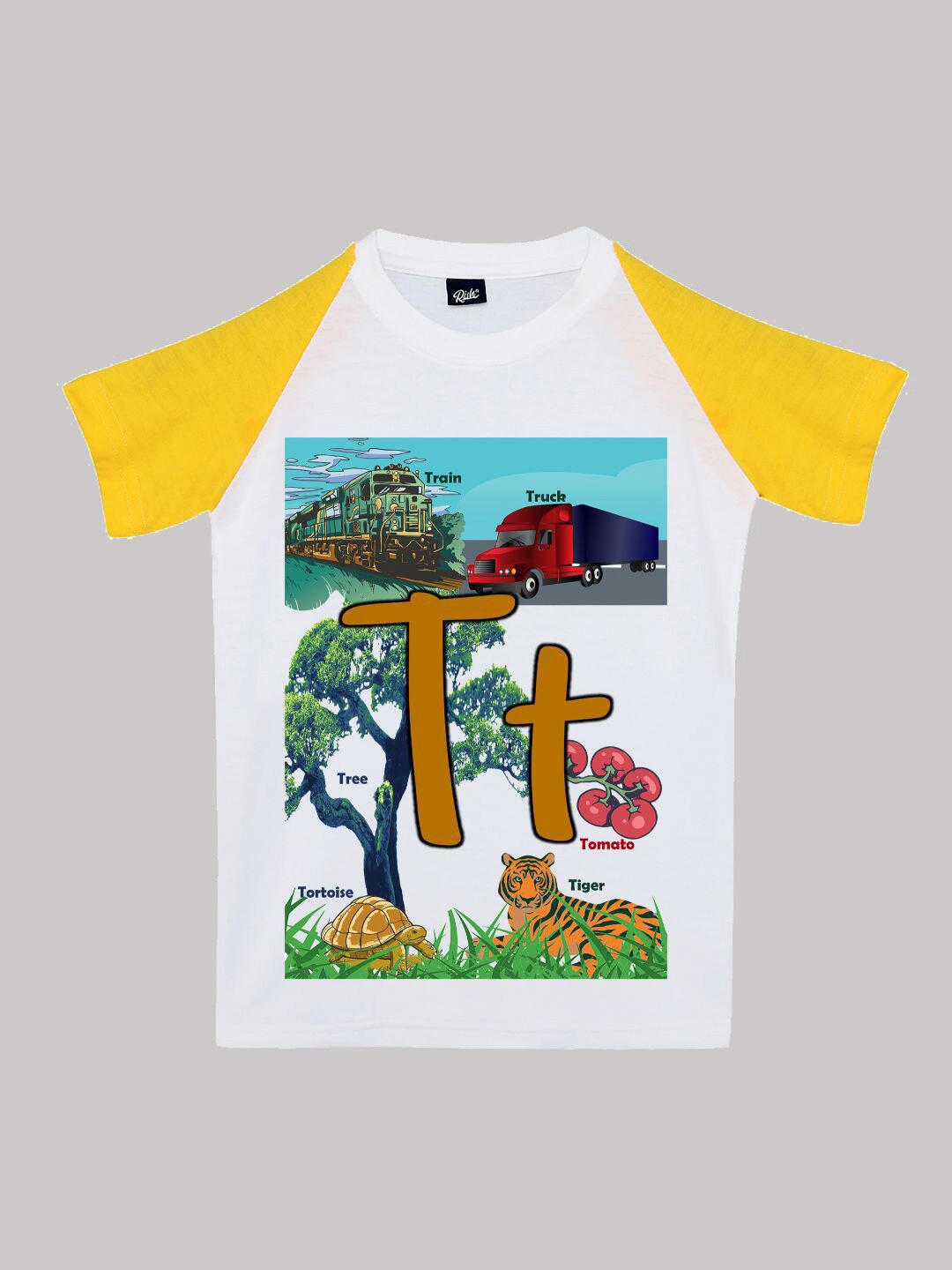

RISH Boys Graphic Printed Round Neck Casual T-shirt, White