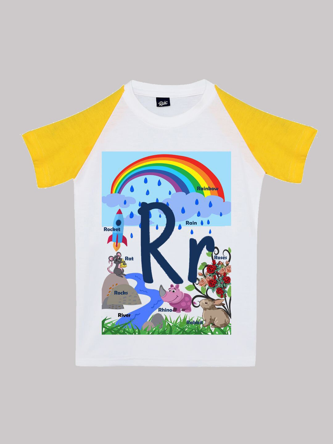 

RISH Boys Graphic Printed Cotton Raglan Sleeves T-Shirt, Mustard