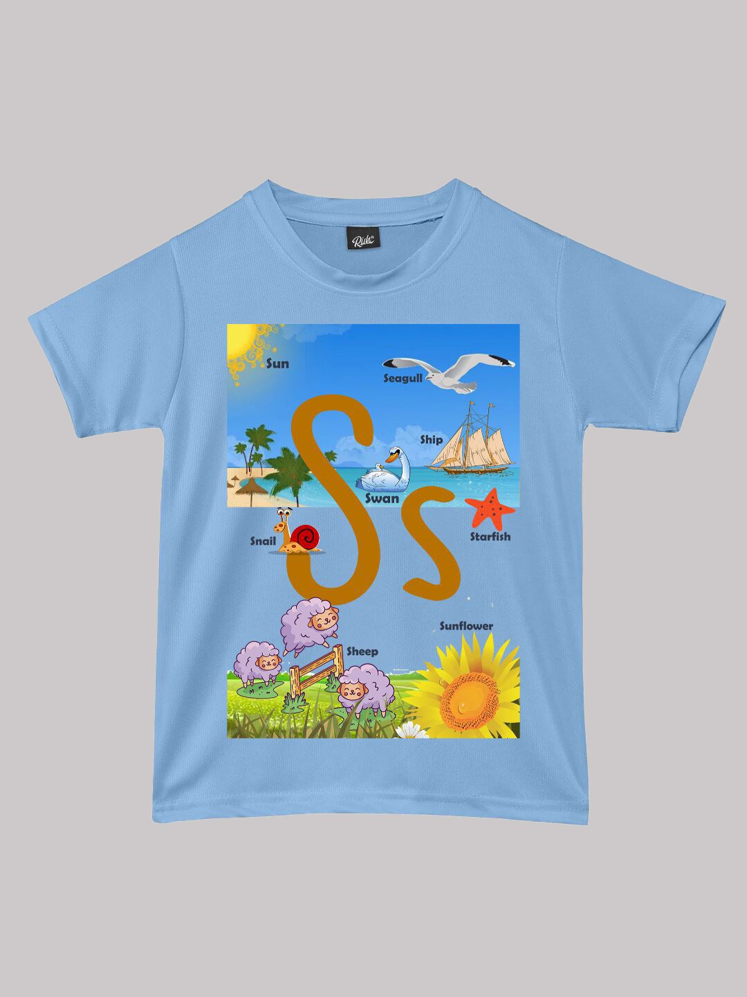 

RISH Boys Educational Printed T-shirt, Blue