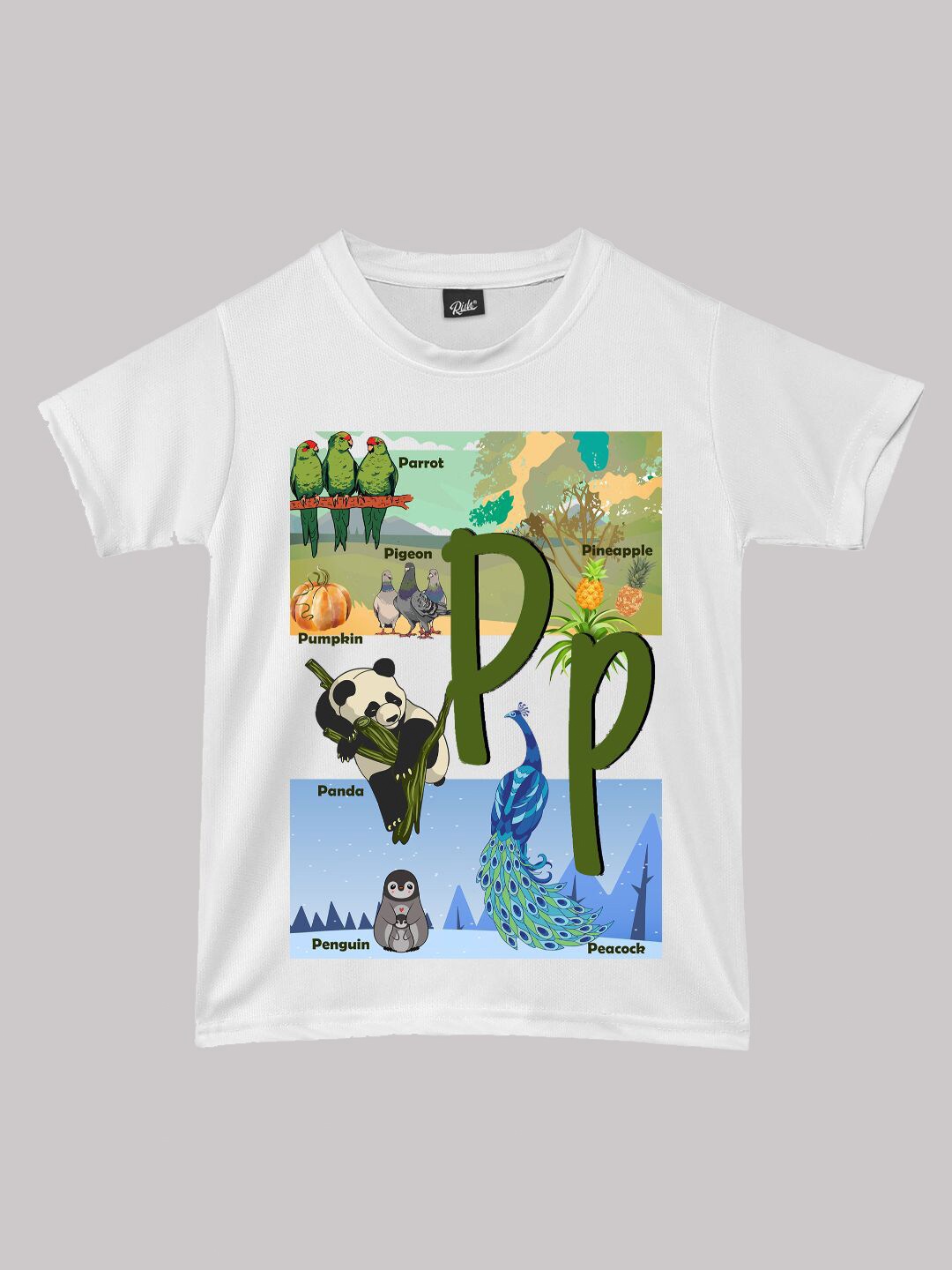 

RISH Kids Phonics Words Printed Cotton T-shirt, White