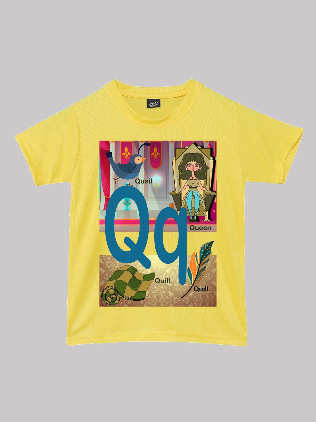 

RISH Kids Phonics Words Printed Cotton T-shirt, Yellow