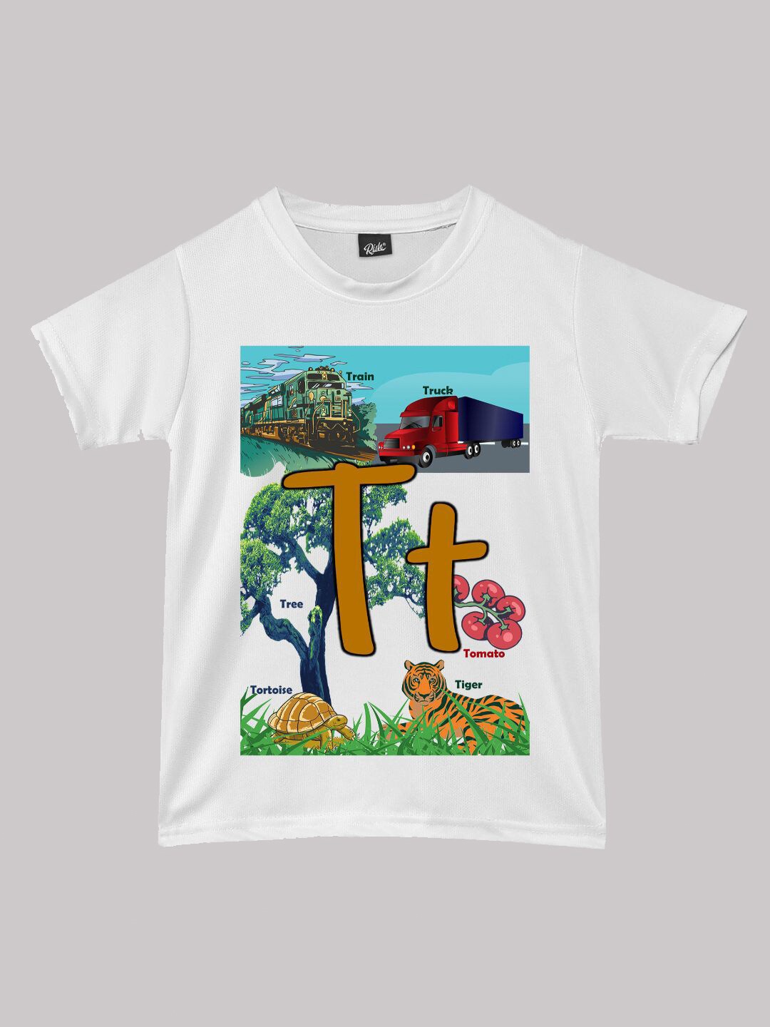 

RISH Boys Alphabet Printed T-shirt, White