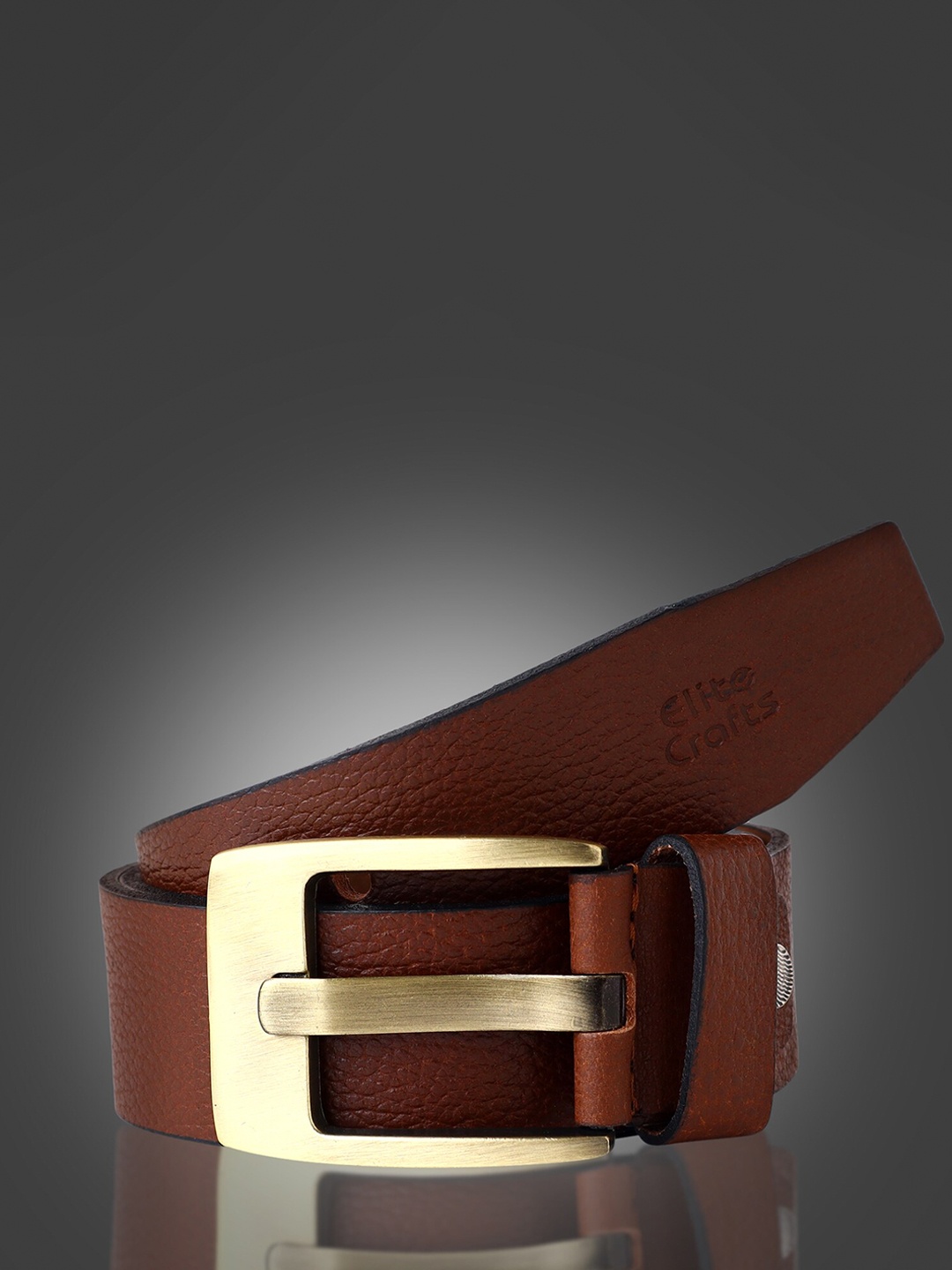 

Elite Crafts Men Textured Leather Formal Belt, Tan