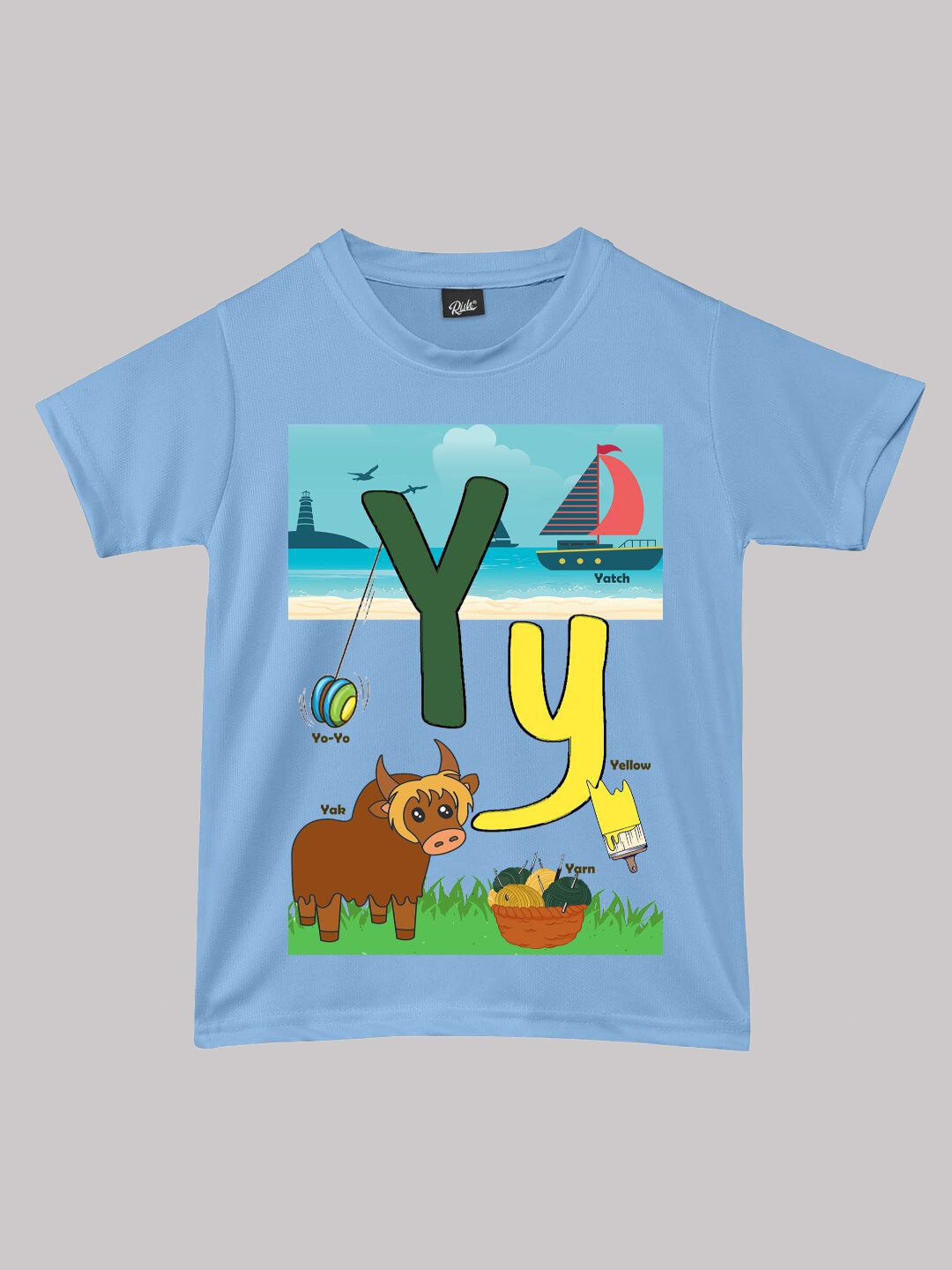 

RISH Infant Boys Phonic Words Graphic Printed T-shirt, Blue