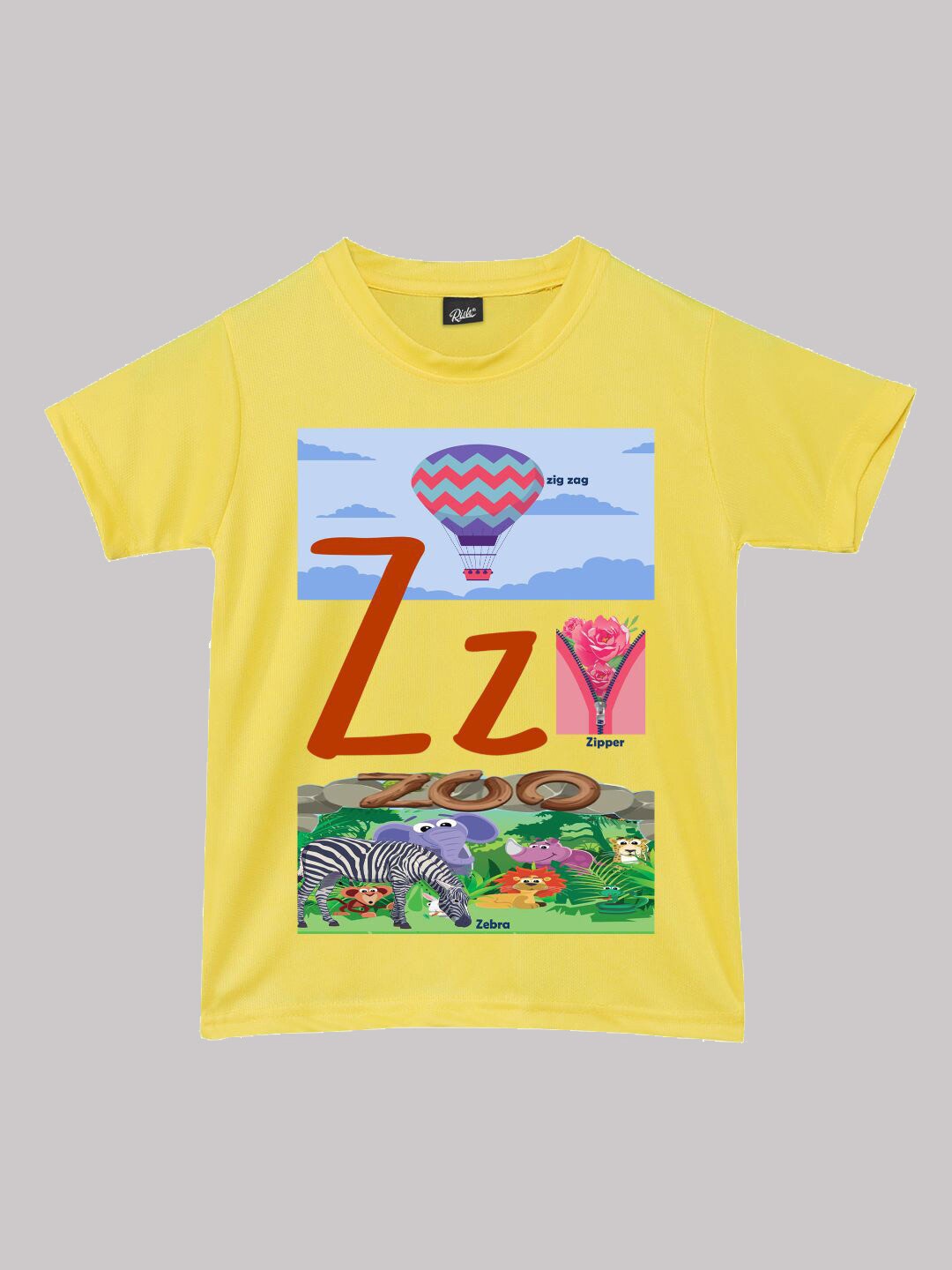 

RISH Boys Graphic Printed Round Neck T-shirt, Yellow
