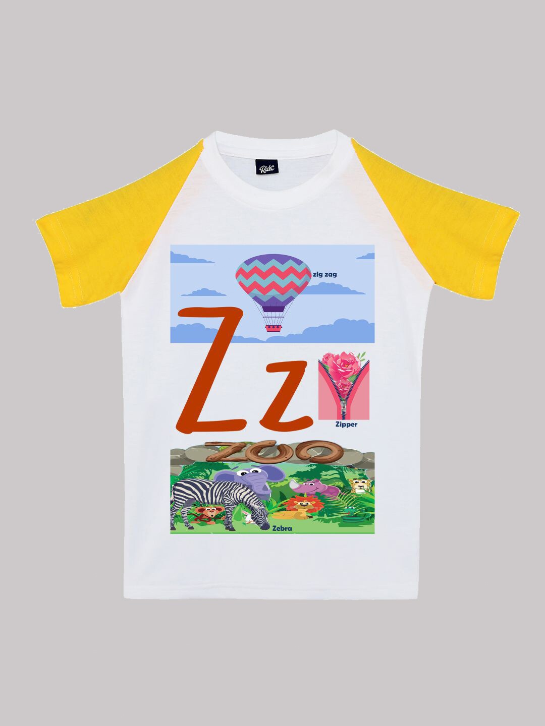 

RISH Infant Boys Phonic Words Graphic Printed Raglan Sleeves T-shirt, Mustard