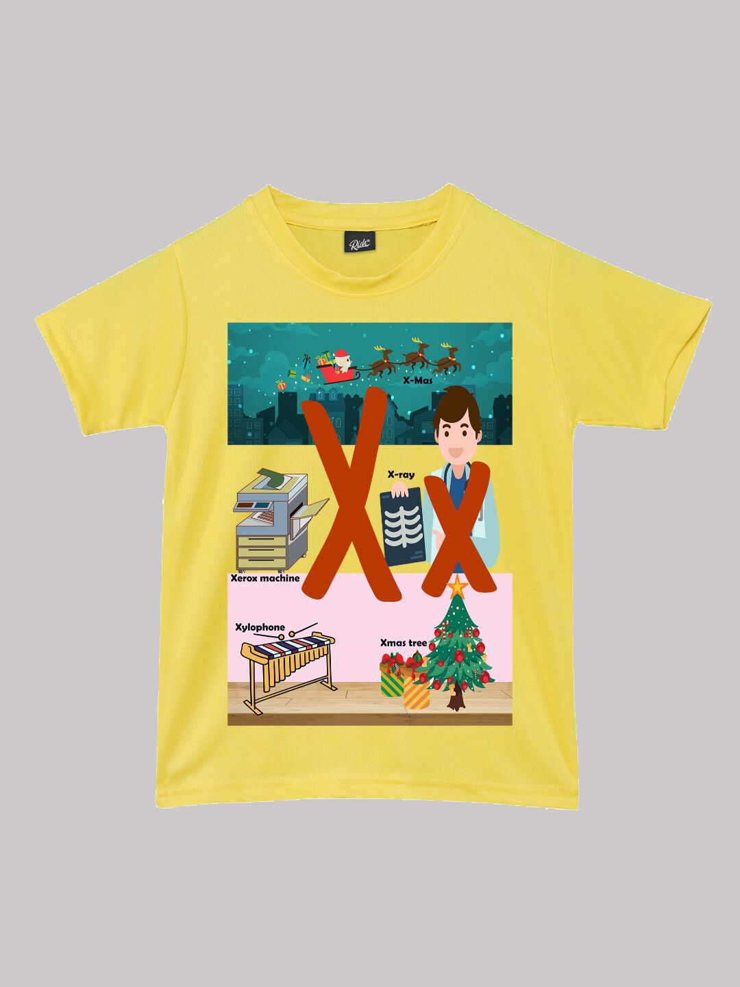 

RISH Boys Graphic Printed Round Neck T-shirt, Yellow