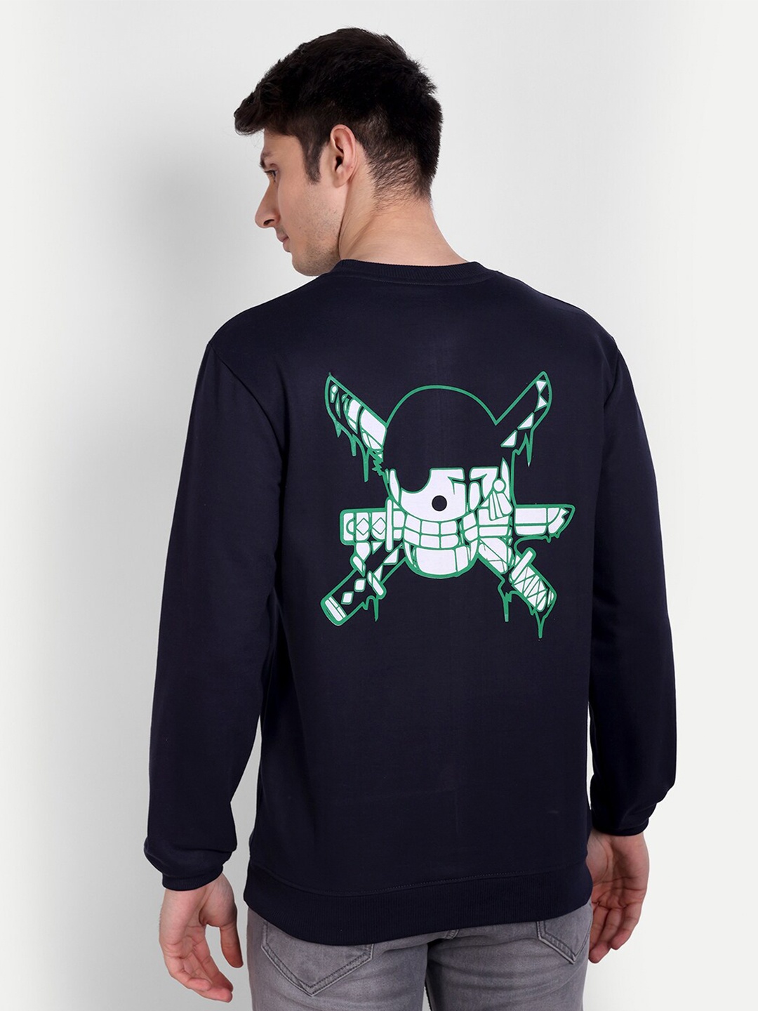 

Fans Army Graphic Printed Pure Cotton Sweatshirt, Navy blue