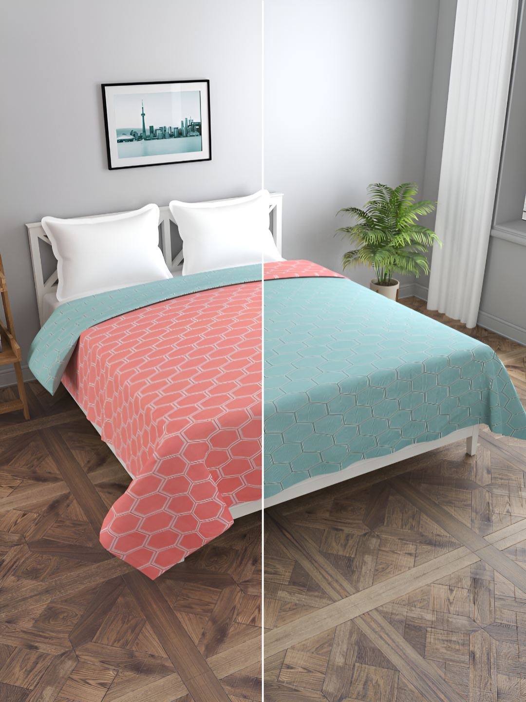 

BREVARD Printed Double Queen Duvet Cover, Red