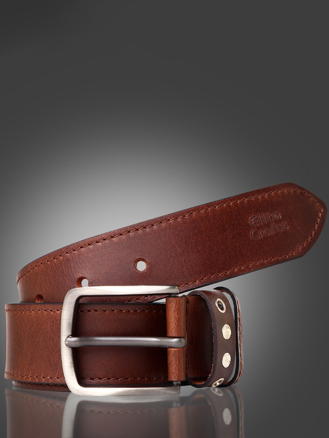 

Elite Crafts Men Textured Leather Reversible Formal Belt, Brown