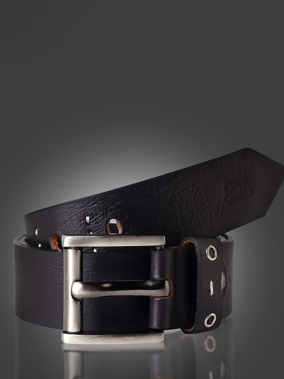 

Elite Crafts Men Textured Leather Formal Belt, Black