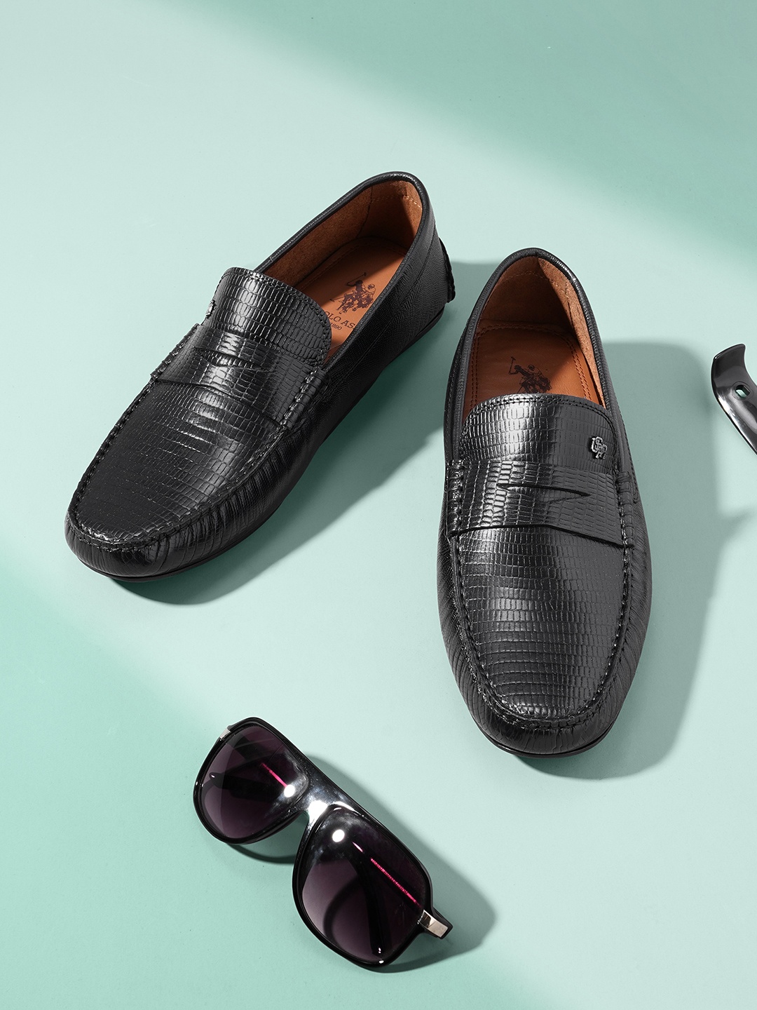 

U.S. Polo Assn. Men ZADE 3.0 Textured Leather Penny Loafers, Black
