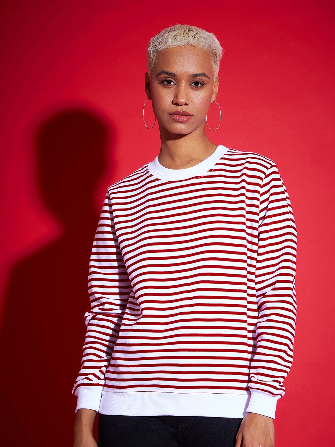 

SASSAFRAS Red Striped Pullover