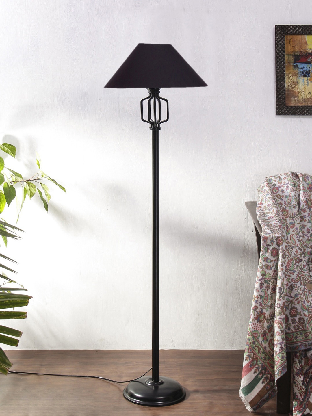 

Devansh Black Abstract Shape Cotton Floor Lamps