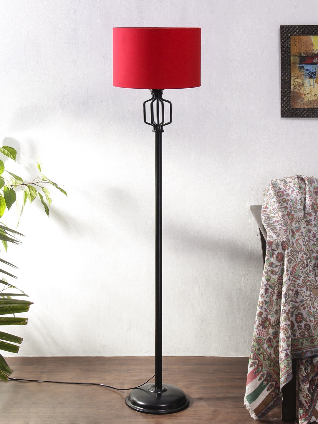 

Devansh Red & Black Cylinder Shape Floor Lamp