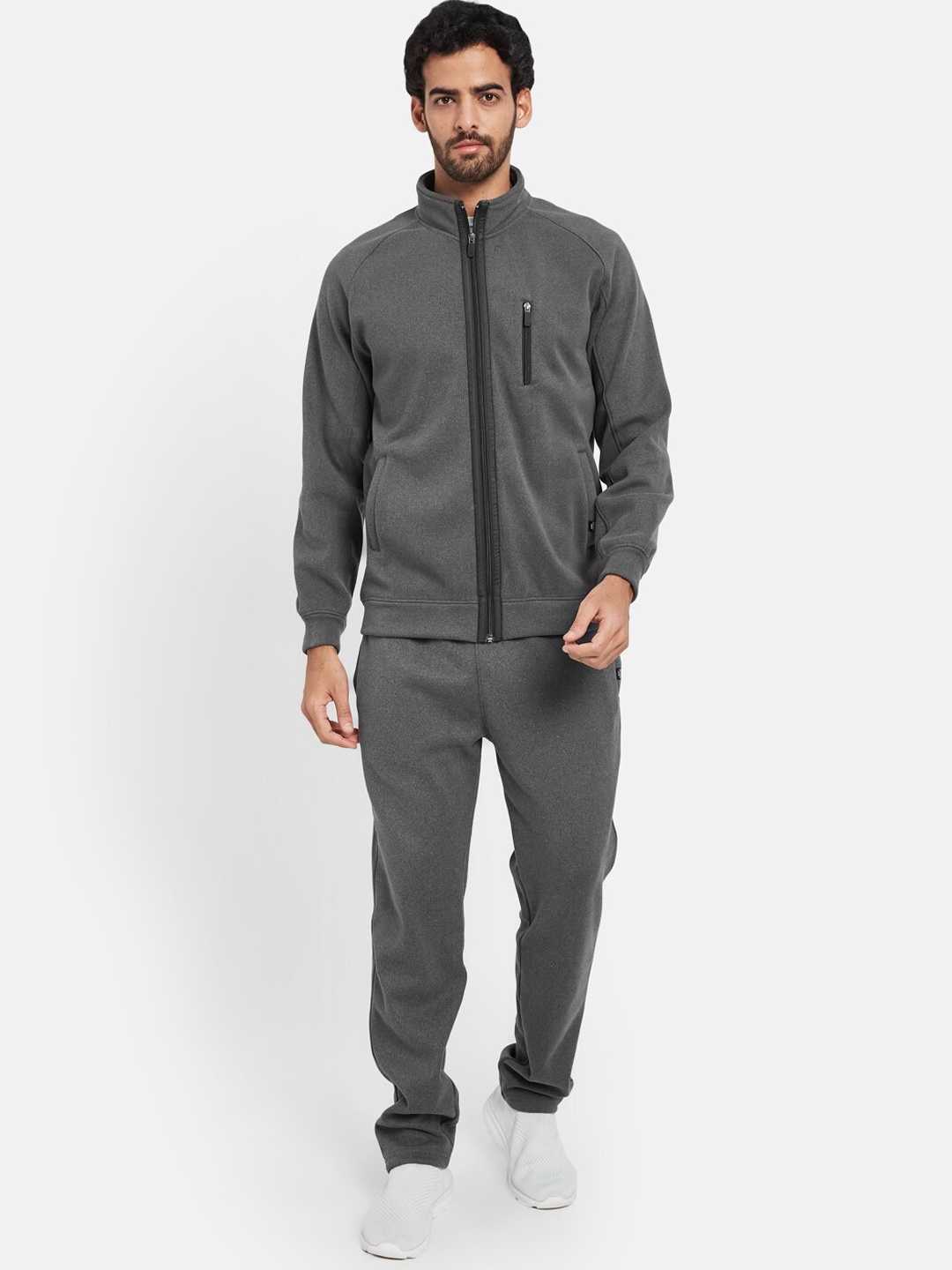 

Octave Mock Collar Fleece Tracksuit, Grey