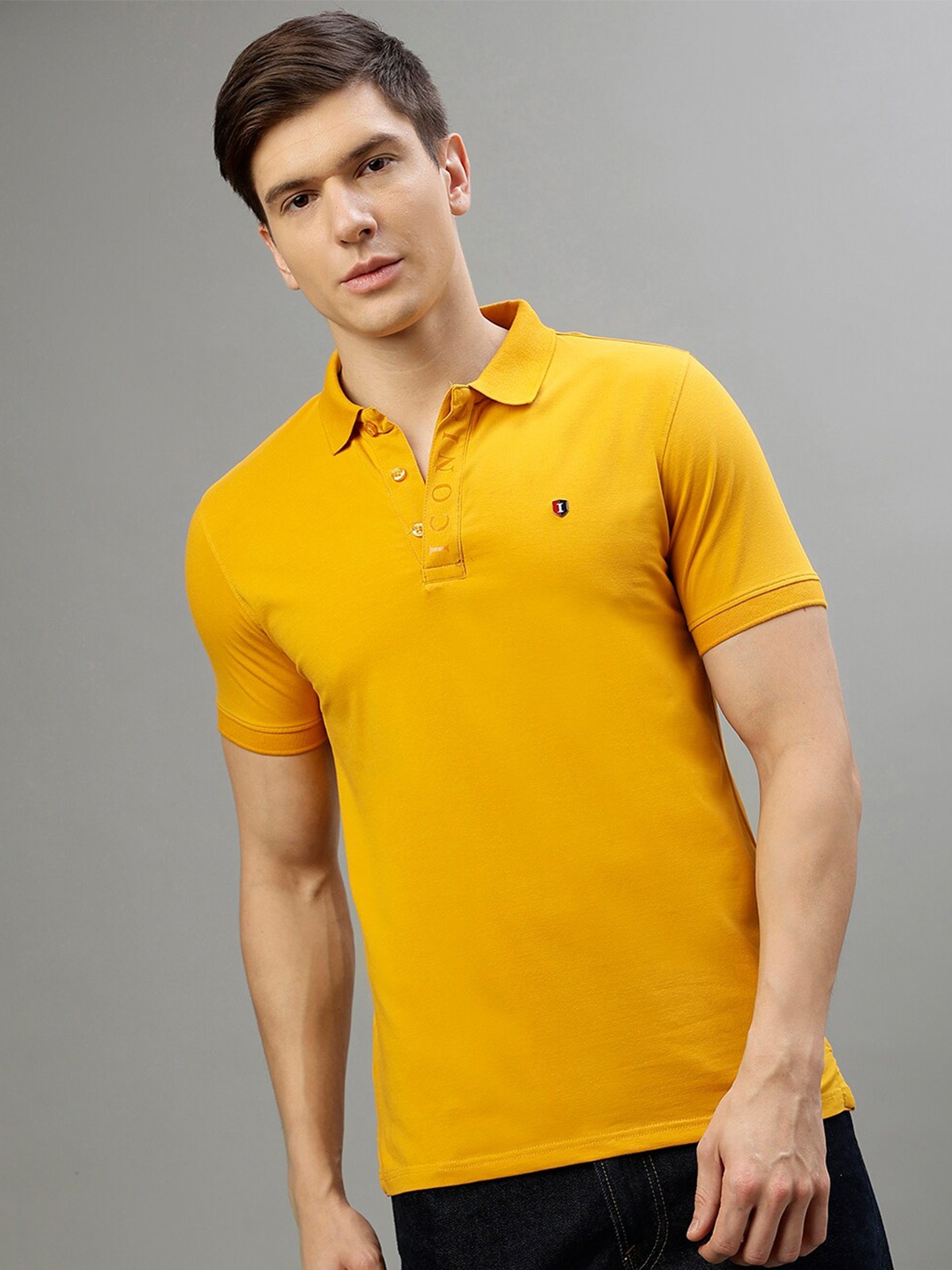 

Iconic Polo Collar Short Sleeves T-shirt, Mustard
