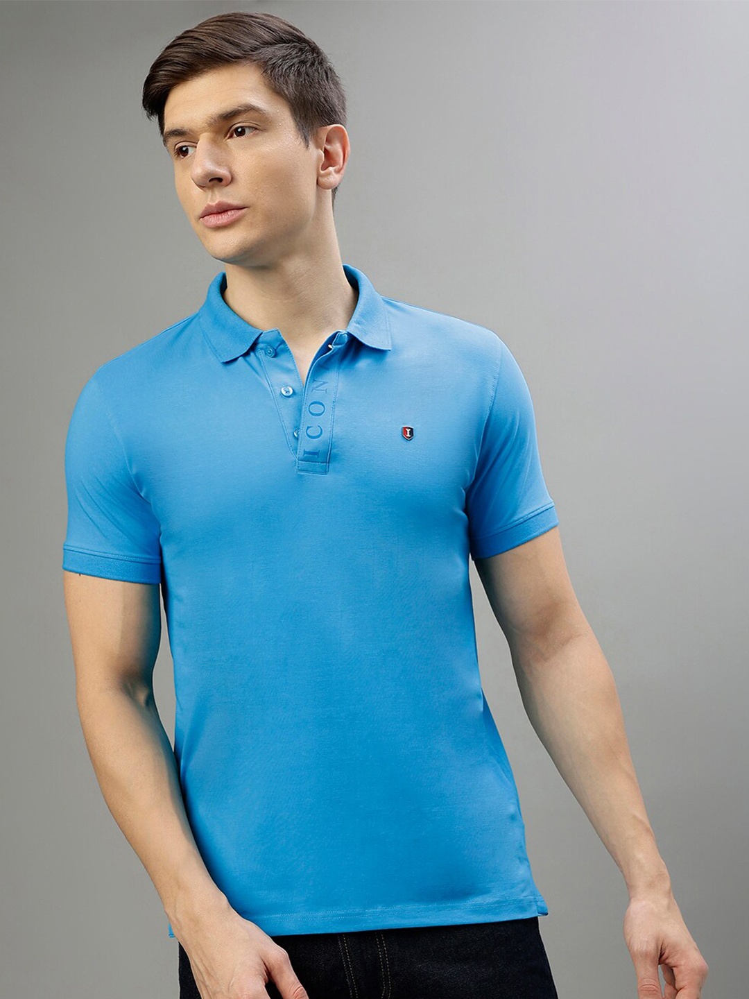 

Iconic Polo Collar Short Sleeves T-shirt, Blue