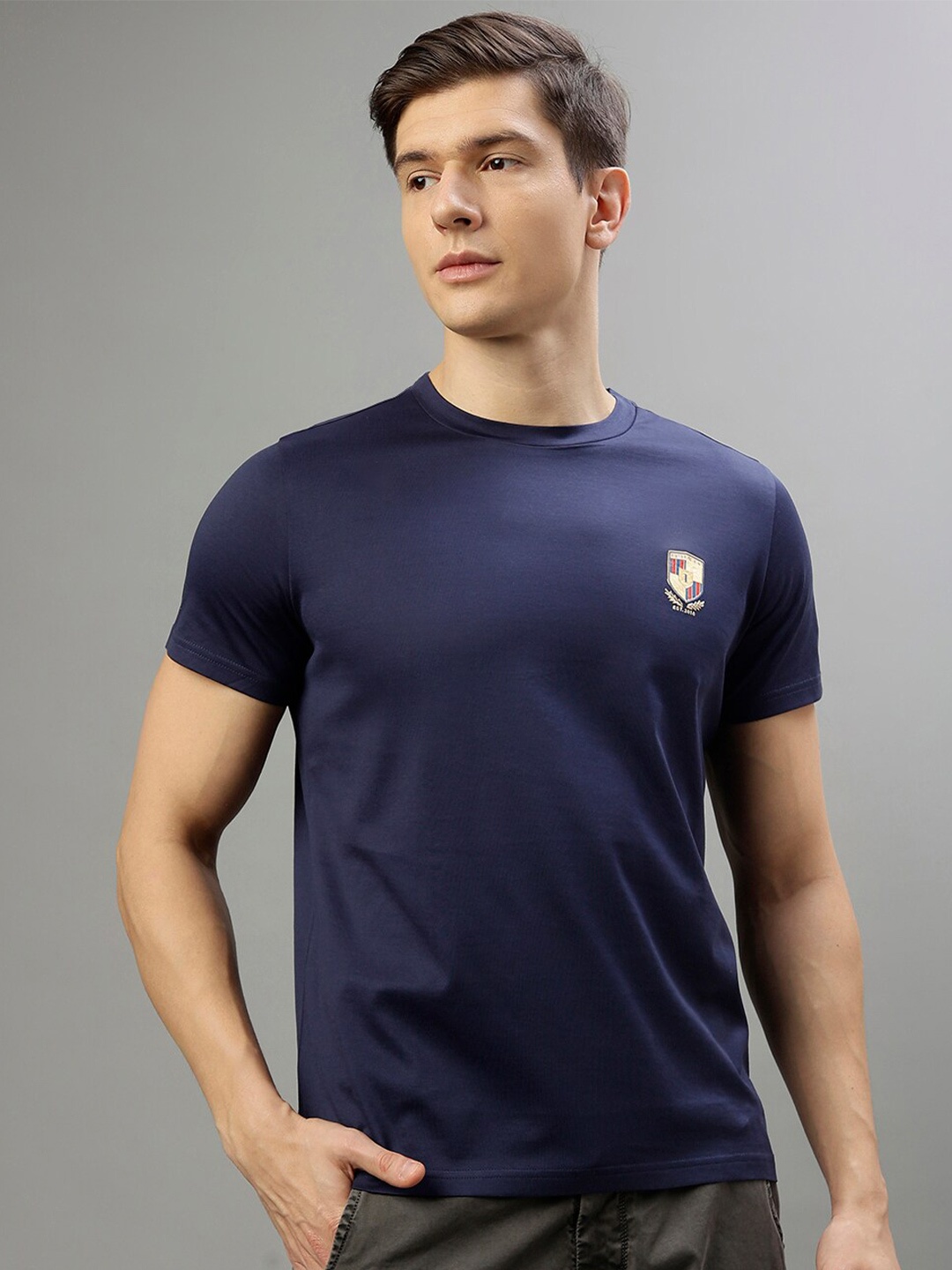 

Iconic Pure Cotton T-shirt, Navy blue