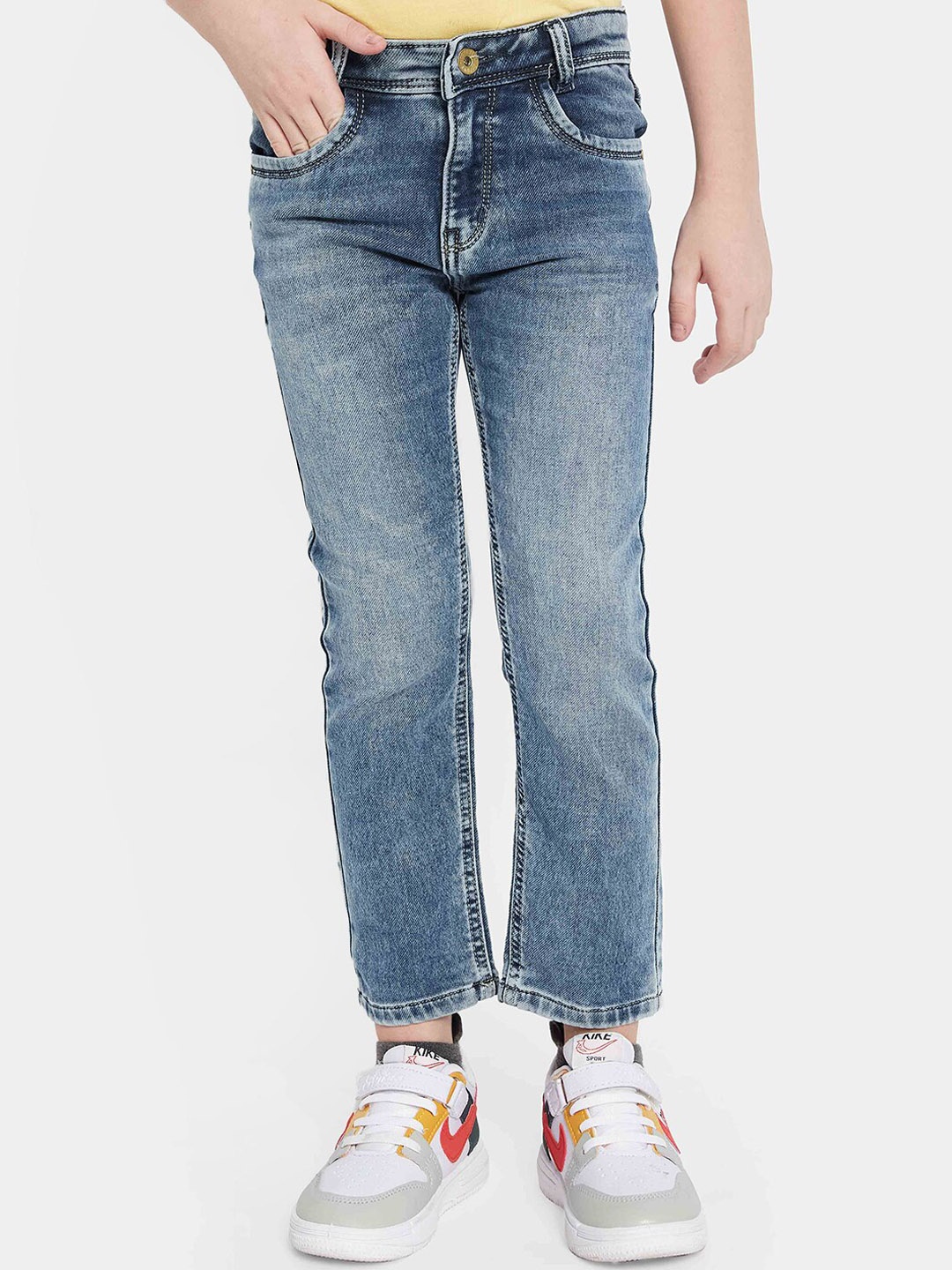 

Octave Boys Clean Look Heavy Fade Stretchable Jeans, Blue