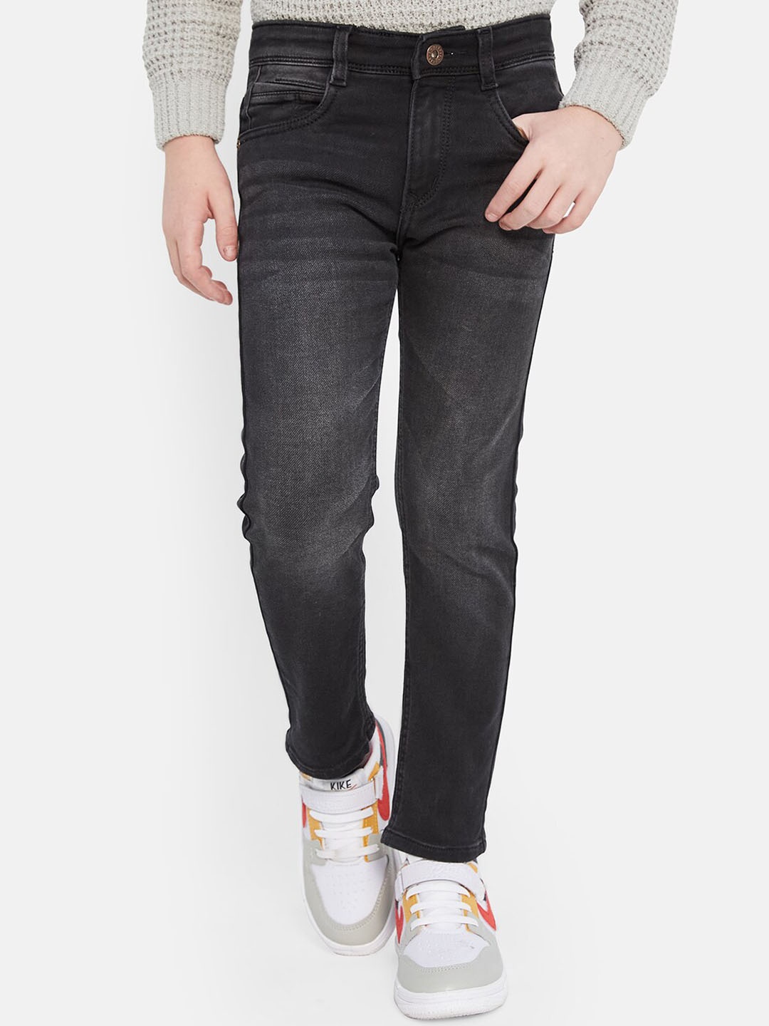 

Octave Boys Mid-Rise Light Fade Stretchable Jeans, Charcoal