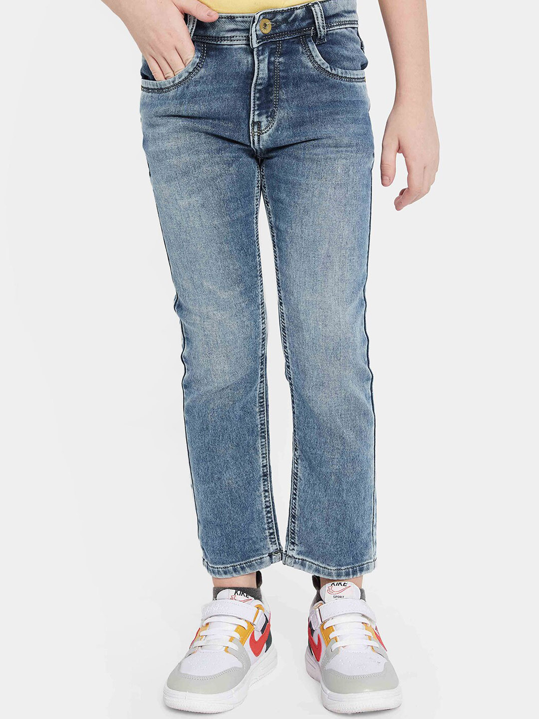 

Octave Boys Clean Look Heavy Fade Stretchable Jeans, Blue