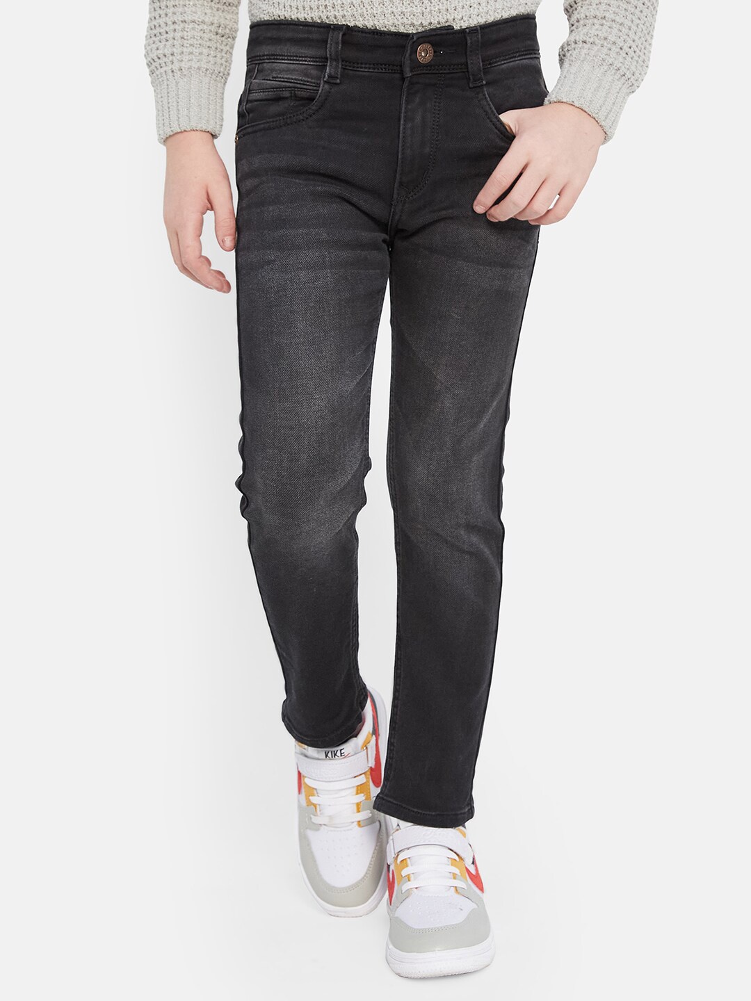 

Octave Boys Mid-Rise Light Fade Stretchable Jeans, Charcoal