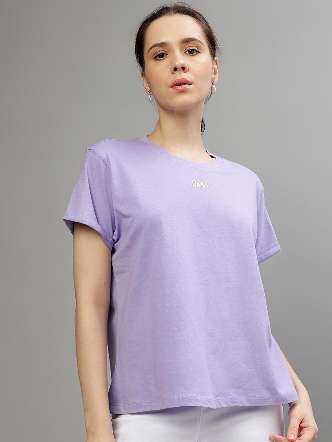 

DKNY Pure Cotton Casual T-shirt, Lavender