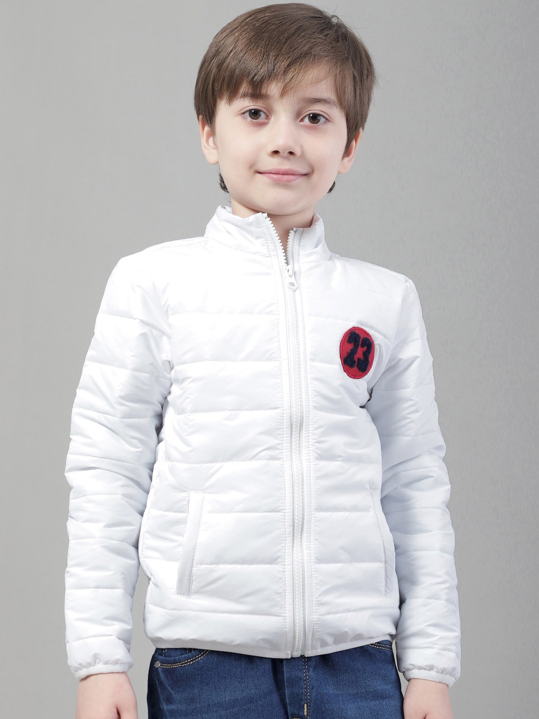 

HOUSE OF VEDAS Boys Lightweight Puffer Jacket, White