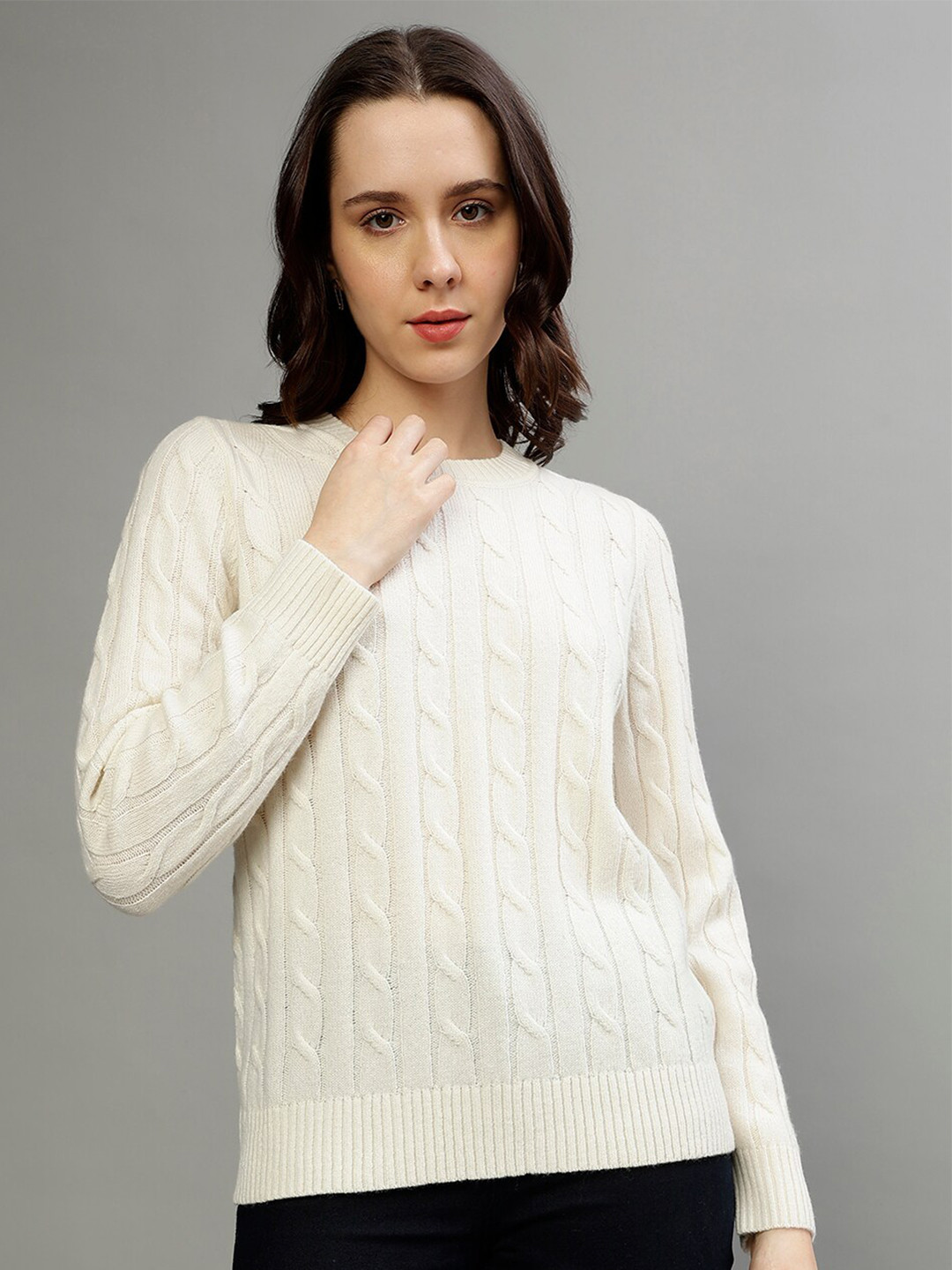 

GANT Cable Knit Pullover Sweater, Cream