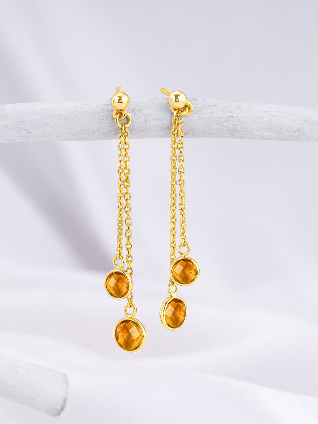 

GIVA 925 Sterling Silver Gold-Plated Contemporary Drop Earrings