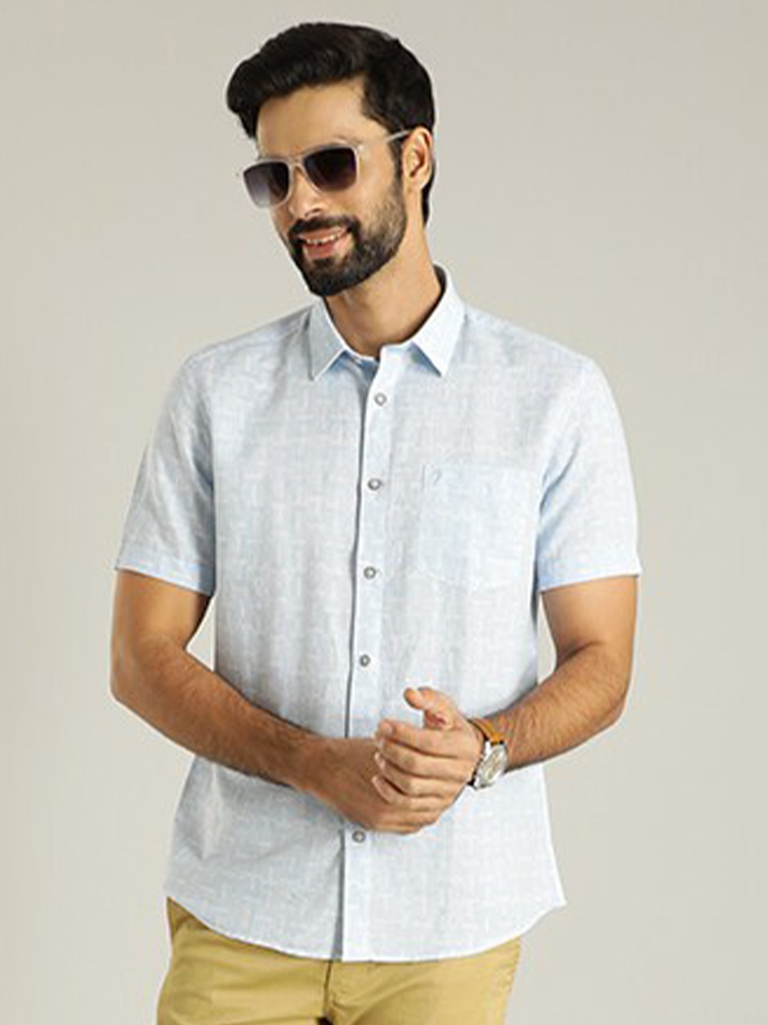 

Indian Terrain Geometric Printed Casual Shirt, Blue