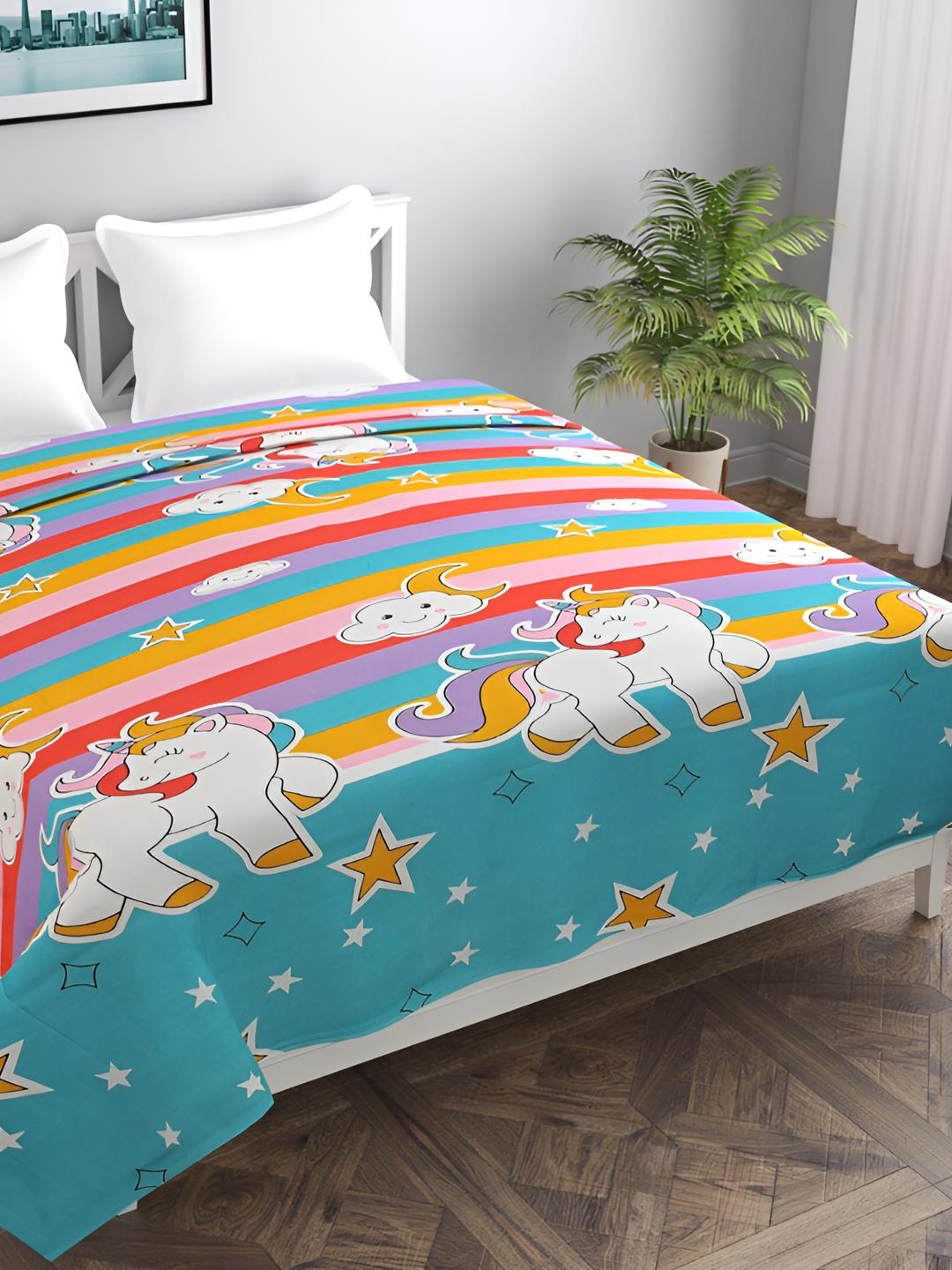 

BREVARD Blue & White Printed Double Queen Duvet Cover
